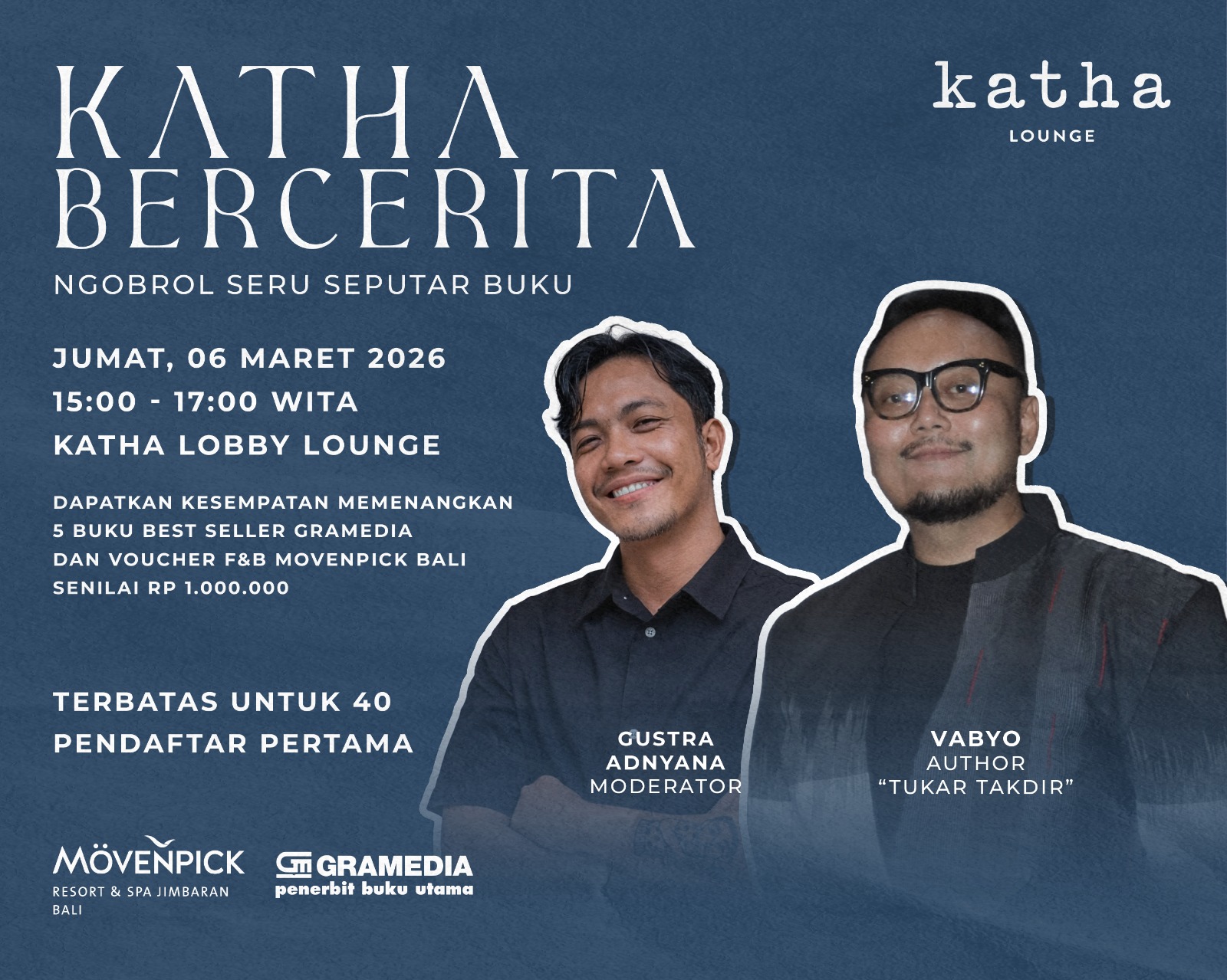 Katha Bercerita at Katha Lobby Lounge: An Intimate Afternoon of Stories and Destiny with Vabyo at Mövenpick Resort & Spa Jimbaran Bali